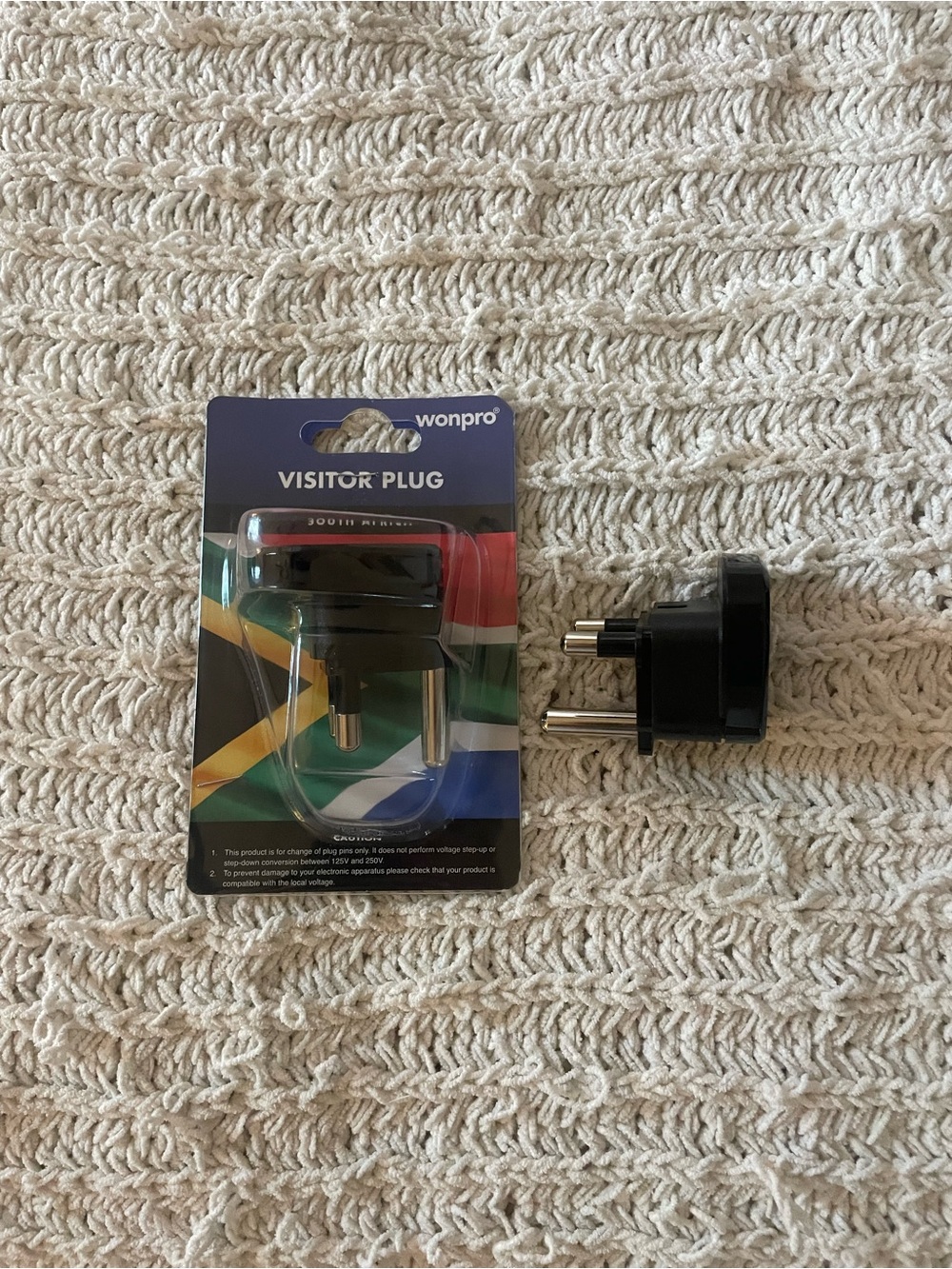 South Africa Black Visitor Travel Plug Adapter - Pack of 2